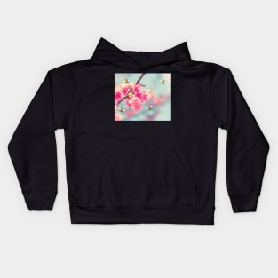 Cherry Blossoms and HoneyBees Kids Hoodie